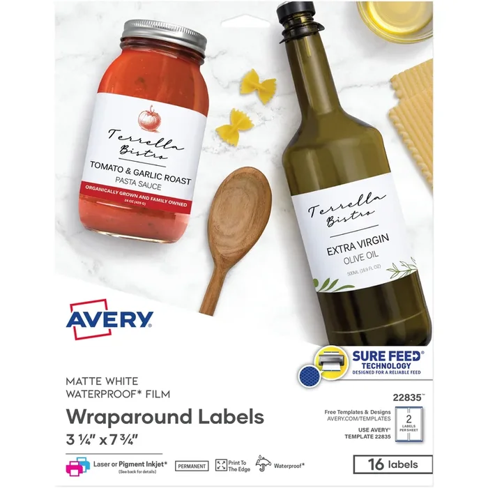 Avery® Durable Waterproof Labels, 3.25″ x 7.75″ , 16 Total – AVE22835