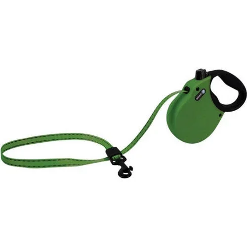 Bamboo Groom, Alcott Adventure Retractable Belt Leash, ExtraSmall-10 Feet,Green