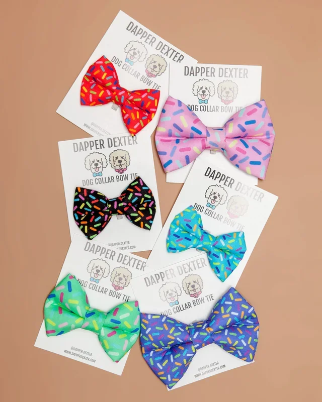 Barkday Sprinkles Pet Bow Tie (Made in the USA)