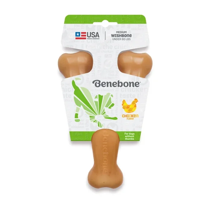!Benebone Wishbone Durable Dog Chew Toy Chicken, 1ea/MD