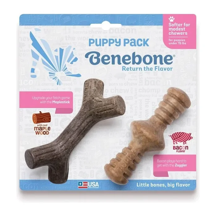 Benebone 幼犬包培根 2 件装
