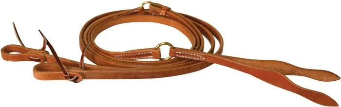 Berlin Leather Harness Leather Flat Romel Rein, 1/2″ x 8′