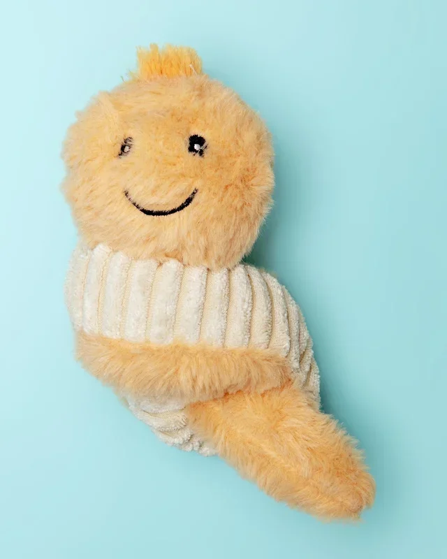 Bert the Earthworm Squeaker Ball Dog Toy (7″)