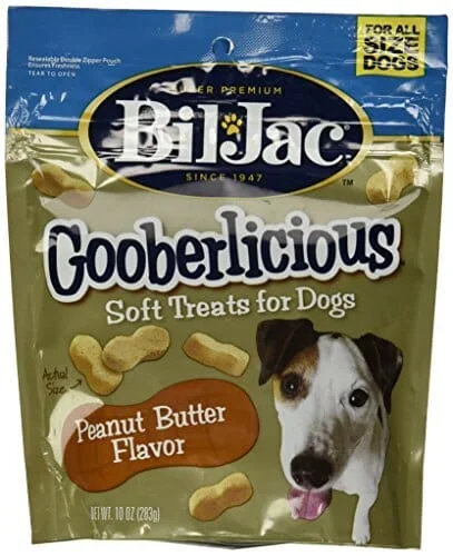 Bil-Jac Gooberlicious Soft and Chewy Dog Treats – Peanut Butter – 10 Oz – 8 Pack