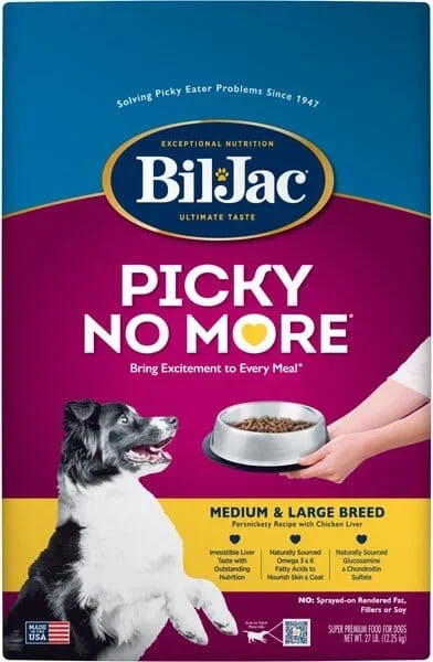 Bil-Jac Picky No More Medium and Large-Breed Dry Dog Food – 27 Lbs
