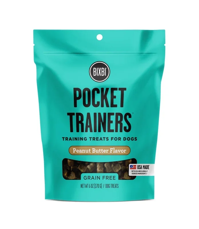 Bixbi Pocket Trainers Peanut Butter Soft and Chewy Training Dog Treats – 6 Oz