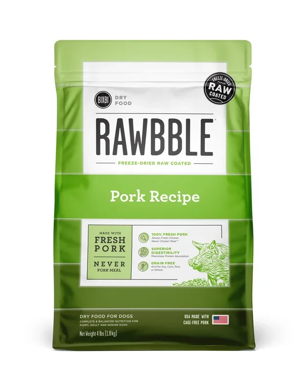 Bixbi Rawbble Pork Recipe Dry Dog Food – 4 Lbs
