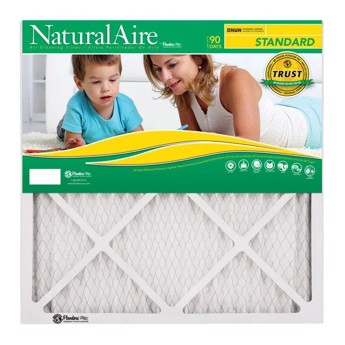 BK Products Flanders NaturalAire Pleated Air Filter 8 H x 8 W x 1 D in. (Pack of 12)