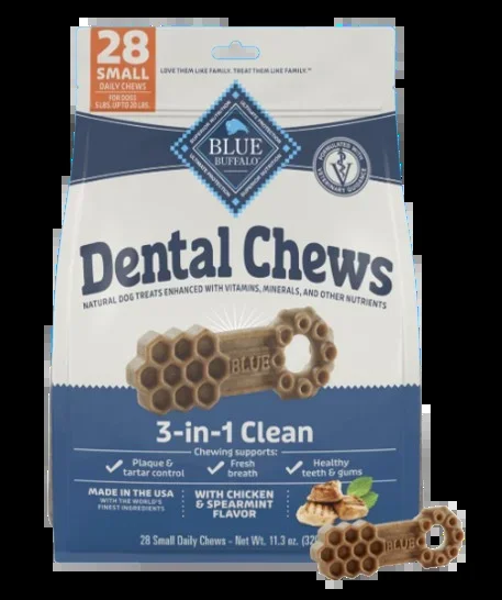 Blue Buffalo Dental Chews with Chicken & Spearmint for Dogs