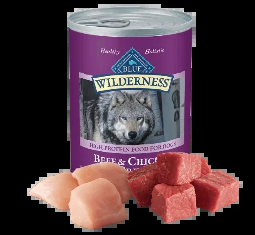 Blue Buffalo Wilderness Grain Free Beef & Chicken Canned Dog Food