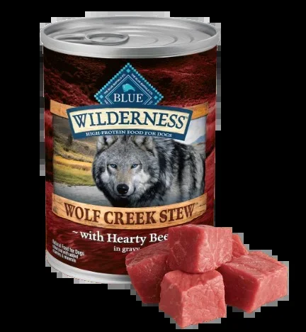 Blue Buffalo Wilderness Wolf Creek Stew Canned Dog Food, 12.5oz