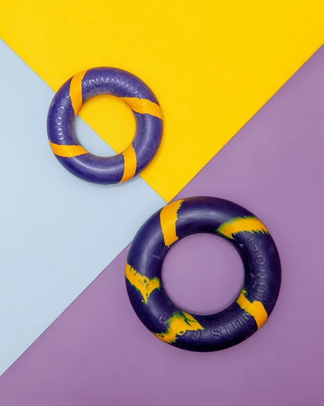 Blue Lite Bite Rubber Ring Dog Toy (Made in the USA)