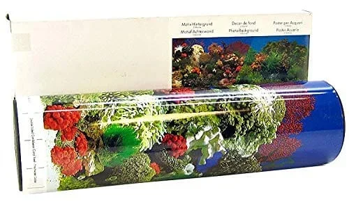 Blue Ribbon Double-Sided Garden/Carribbean Coral Aquarium Background – 12 In X 50 Ft