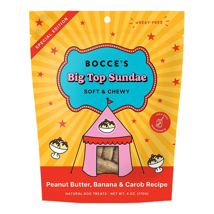 Bocce’s Bakery Big Top Sundae Soft & Chewy Dog Treats