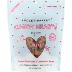 Bocce’s Bakery Dog CANDY HEARTS Chewy Dog Treats – 6 Oz