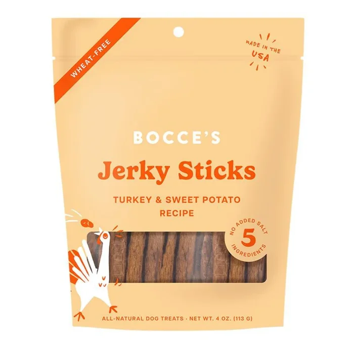 Bocce’s Bakery Dog Jerky Sticks Turkey 4oz