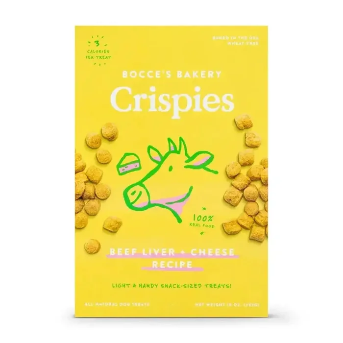 Bocce’s Bakery Liver + Cheese 10oz Crispies Dog Treats