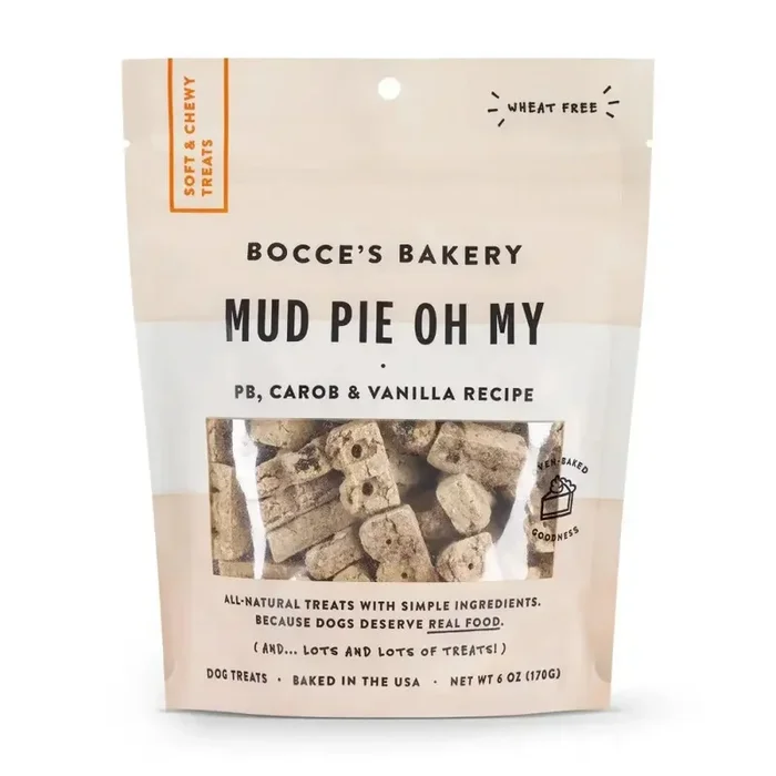 Bocce’s Bakery Mud Pie Oh My 6oz Soft & Chewy Dog Treats