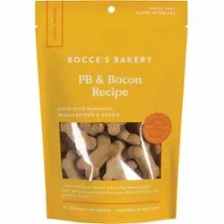 Bocce’s Bakery Peanut Butter and Bacon Dog Biscuits – 8 Oz