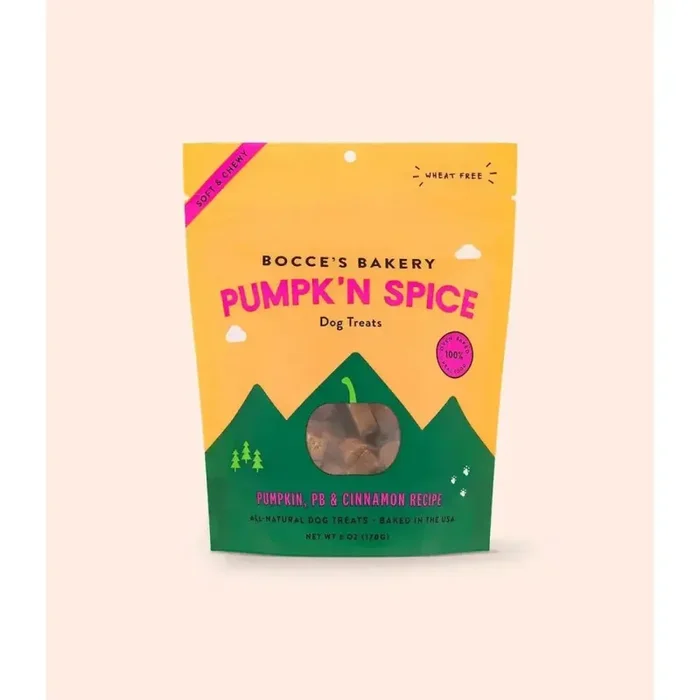 Bocce’s Bakery Pumpk’n Spice 6oz Soft & Chewy Dog Treats