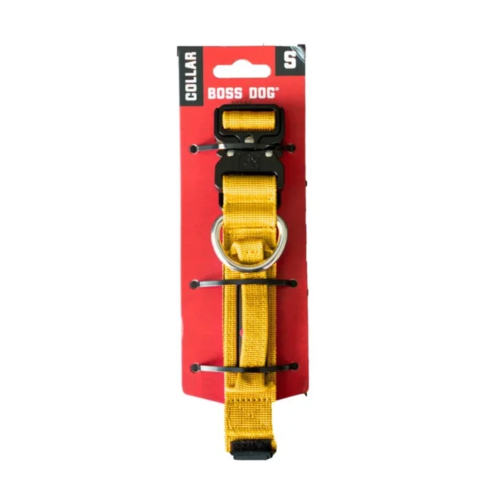 Boss Dog, Boss Dog Tactical Adjustable Dog Collar, Yellow, 1 Each / Small