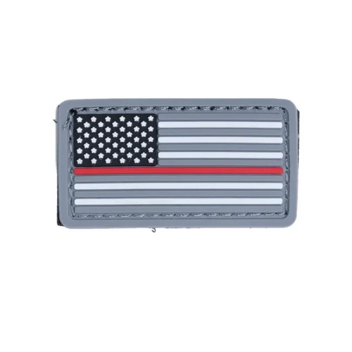 Boss Dog, Boss Dog Tactical Collar Patch, USA Thin Red Line, One Size