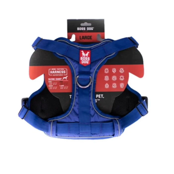 Boss Dog, Boss Dog Tactical Dog Harness, Blue, Large