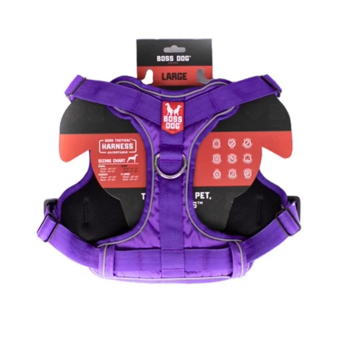 Boss Dog, Boss Dog Tactical Dog Harness, Purple, Large