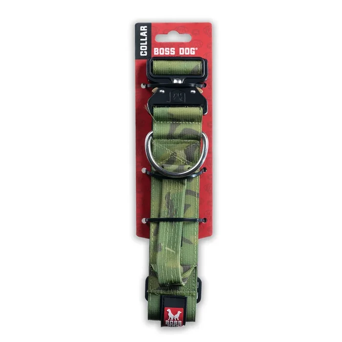 Boss Dog Collar Camo Green 2″ XLarge