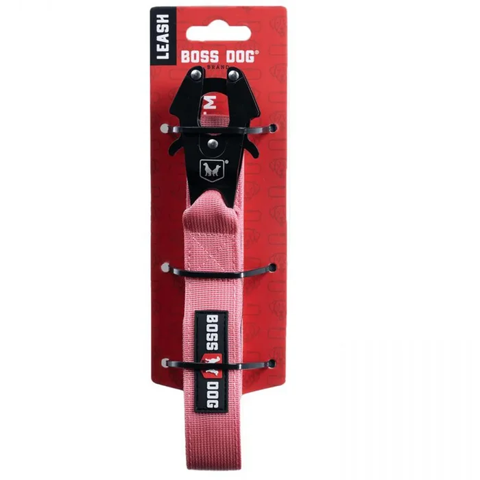 Boss Dog Tactical Dog Leash 6′ x 1″ Solid Pink