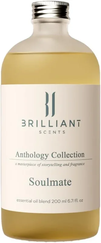 Brilliant Scents Soulmate Fragrance Oil 200ml – Premium Diffuser Oil for Home, Office, Hotels – Long Lasting, Plant-Based, Meets IFRA Standards, USA-Made – Fruity-Floral Marine Scent