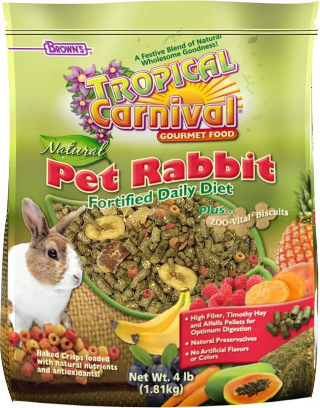 Brown’s Tropical Carnival Natural Pet Rabbit Food 4 lb