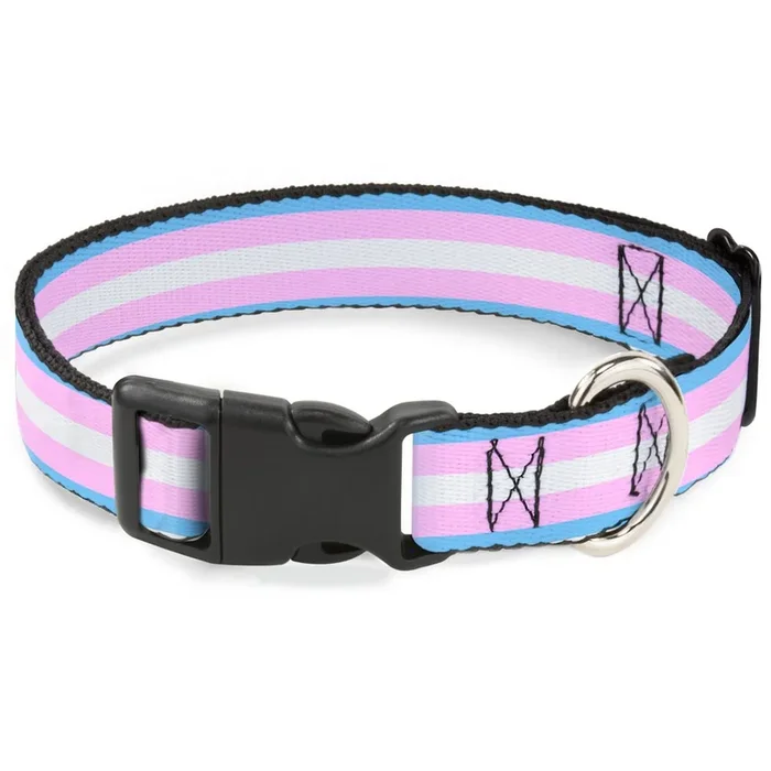 Buckle-Down Pc-W30689-Wm Plastic Clip Collar, Pride, 1.5′ Wide-Fits 16-23′ Neck-Medium