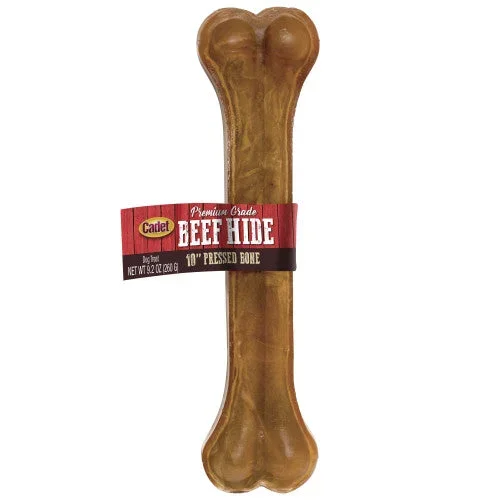 Cadet, Cadet Premium Grade Pressed Beef Hide Bones, 1 Each/10 in, 1 Pack