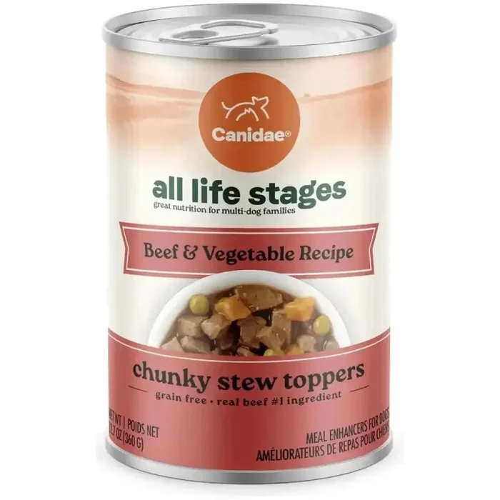 CANIDAE All Life Stages Chunky Stew Toppers Wet Dog Food 6ea/12.7 oz