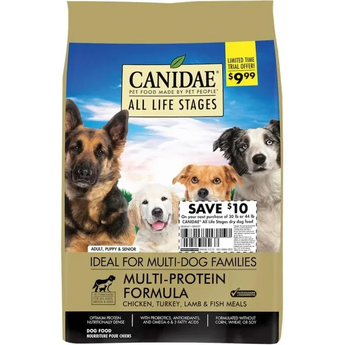 Canidae All Life Stages Multi-Protein Dry Dog Food – Chicken and Turkey – 4 Lbs – 6 Pack