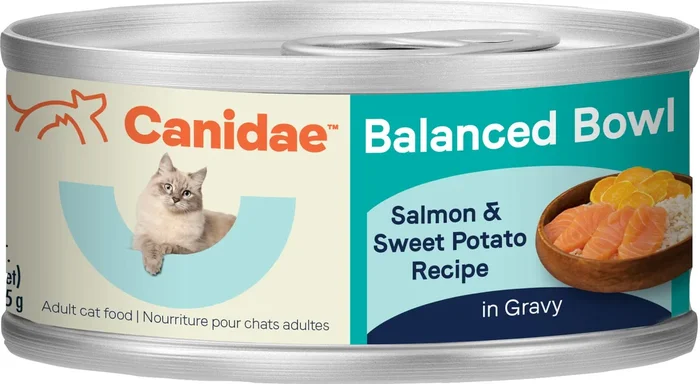 Canidae Balanced Bowl Cat Wet Food Canned Cat Food – Salmon/Sweet Potato – 3 Oz – Case of 24