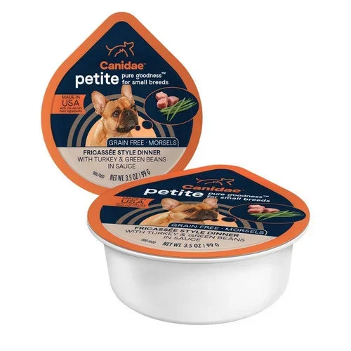 Canidae, CANIDAE PURE Petite Small Breed Grain-Free Wet Dog Food, Morsels w/Turkey & Green Beans, 12Each/3.5 Oz (Count of 12)