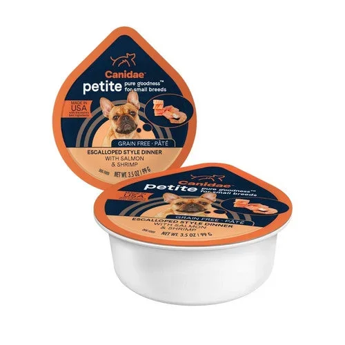 Canidae, CANIDAE PURE Petite Small Breed Grain-Free Wet Dog Food, Pete w/Salmon & Shrimp, 12Each/3.5 Oz (Count of 12)
