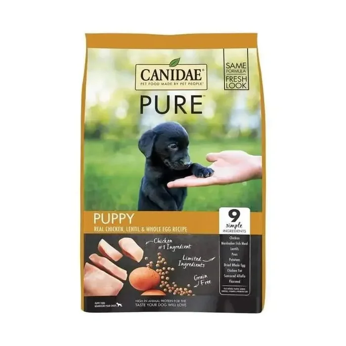 CANIDAE PURE Grain-Free Puppy Real Chicken, Lentil & Whole Egg Recipe Dry Dog Food