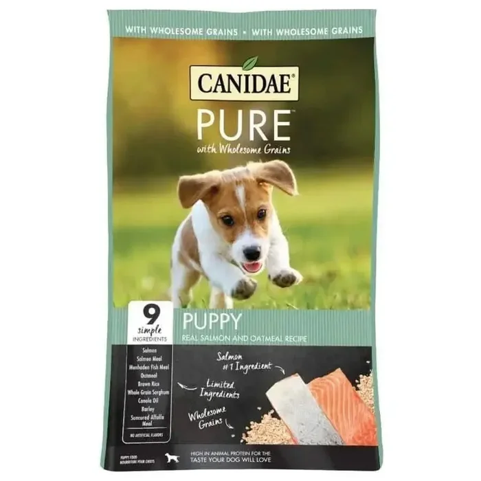 CANIDAE PURE with Wholesome Grains Puppy Real Salmon & Oatmeal Recipe Dry Dog Food