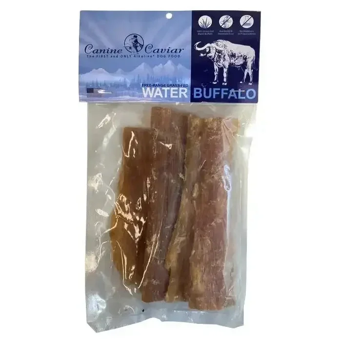 Canine Caviar Water Buffalo Paddywack Dog Treats 4pk, 6″