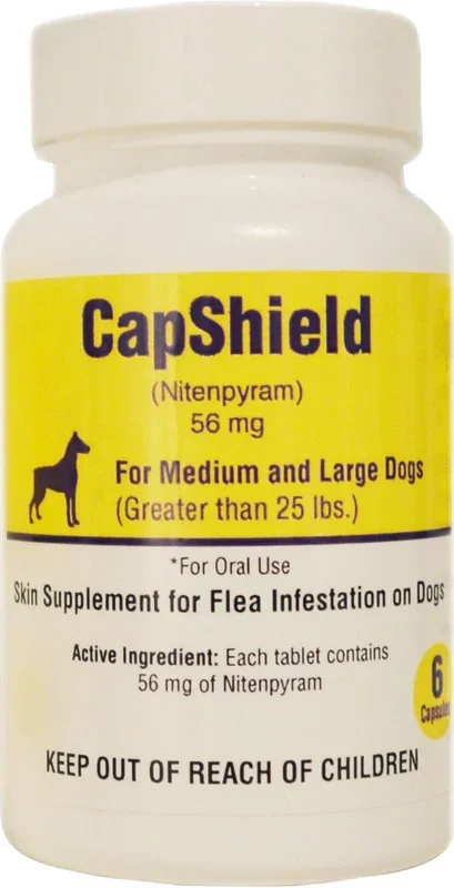 Capshield Flea and Tick Protection Tablets for Dogs – Greater than 25 Lbs – 6 Count