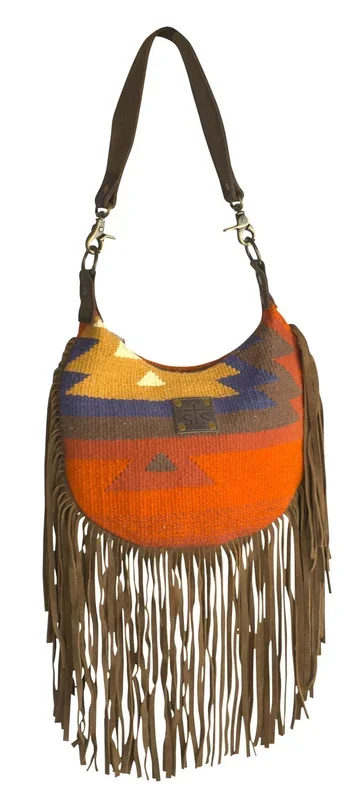 Cartera de cuero con flecos estilo western Nellie de STS Crimson Sun