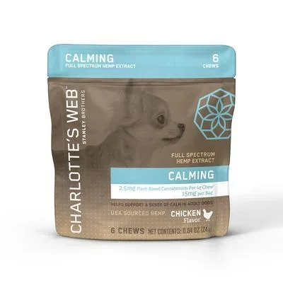 Charlotte’s Webb Dog Hemp Calm Chew 6PC DSP – Case of 6