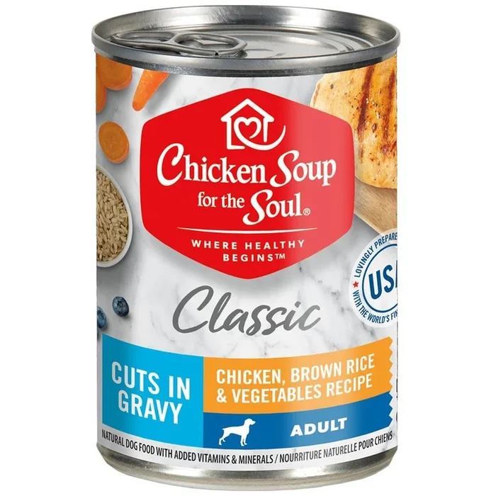 Chicken Soup for the Soul Chicken Brown Rice and Vegetables Canned Dog Food – 13 Oz – Case of 12
