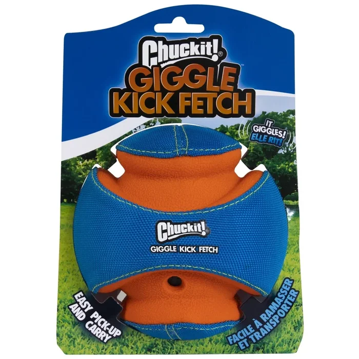 Chuckit! Giggle Kick Fetch Giggle Sounding Fetch and Floating Dog Toy – Small