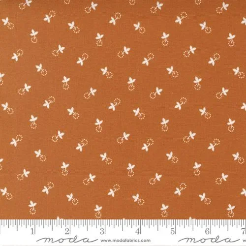 Cinnamon and Cream Collection Berry Leaf Cotton Fabric 20456