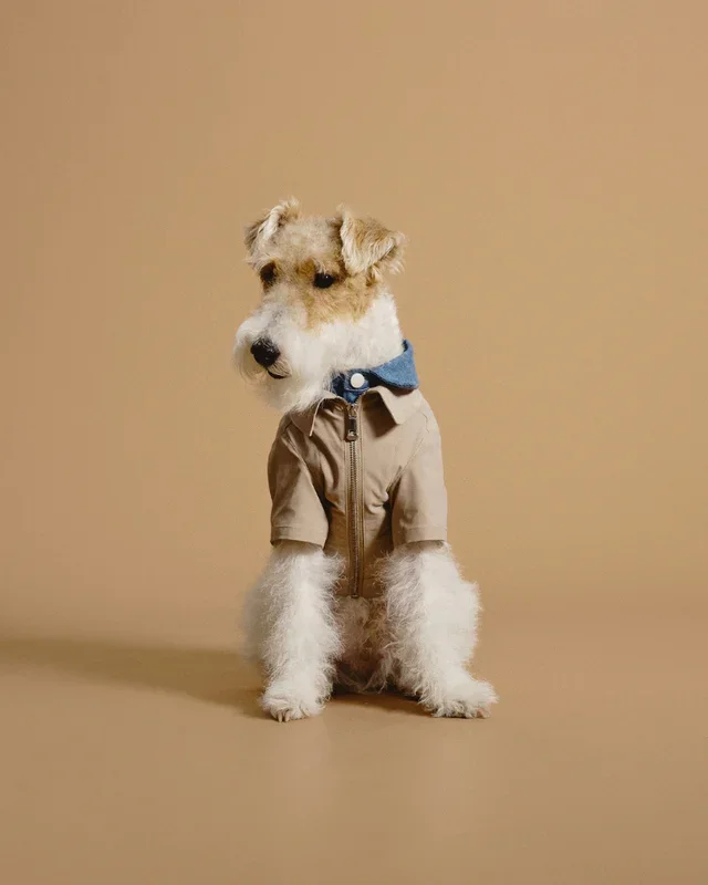 Classic Denim + Khaki Layered Dog Jacket (FINAL SALE)