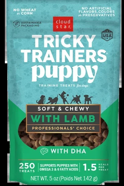 Cloud Star Tricky Trainers Puppy Mini Soft & Chewy, Lamb